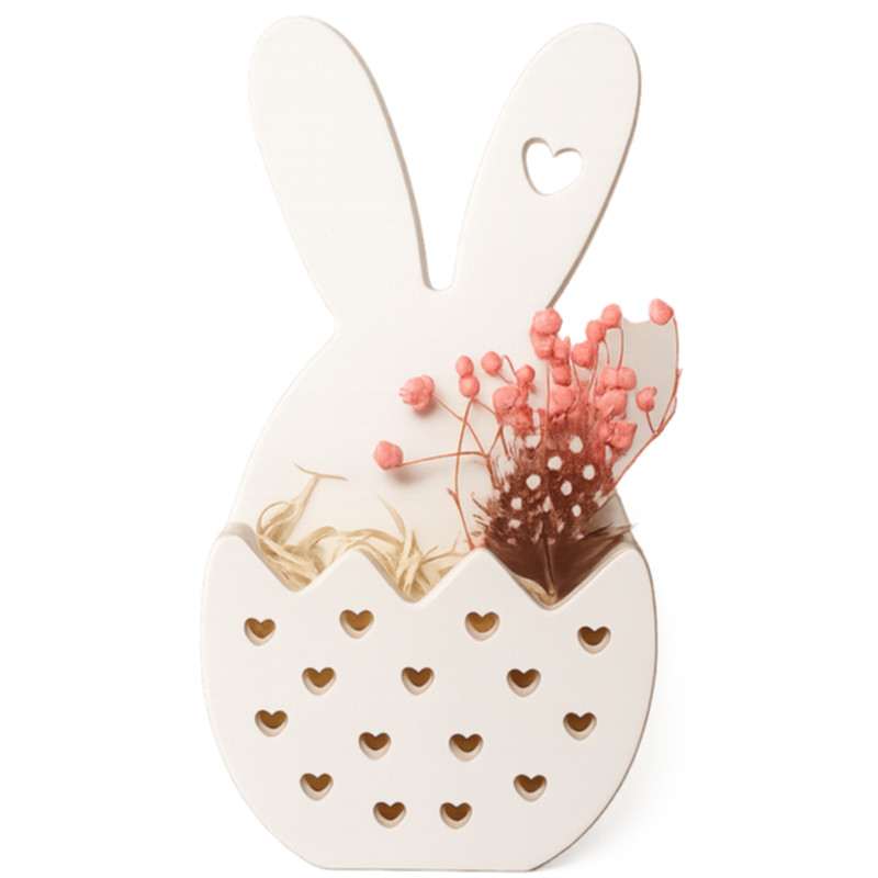 Oster Mitbringsel Herz mit Trockenblumen Geldgeschenk & Gutscheinhalter